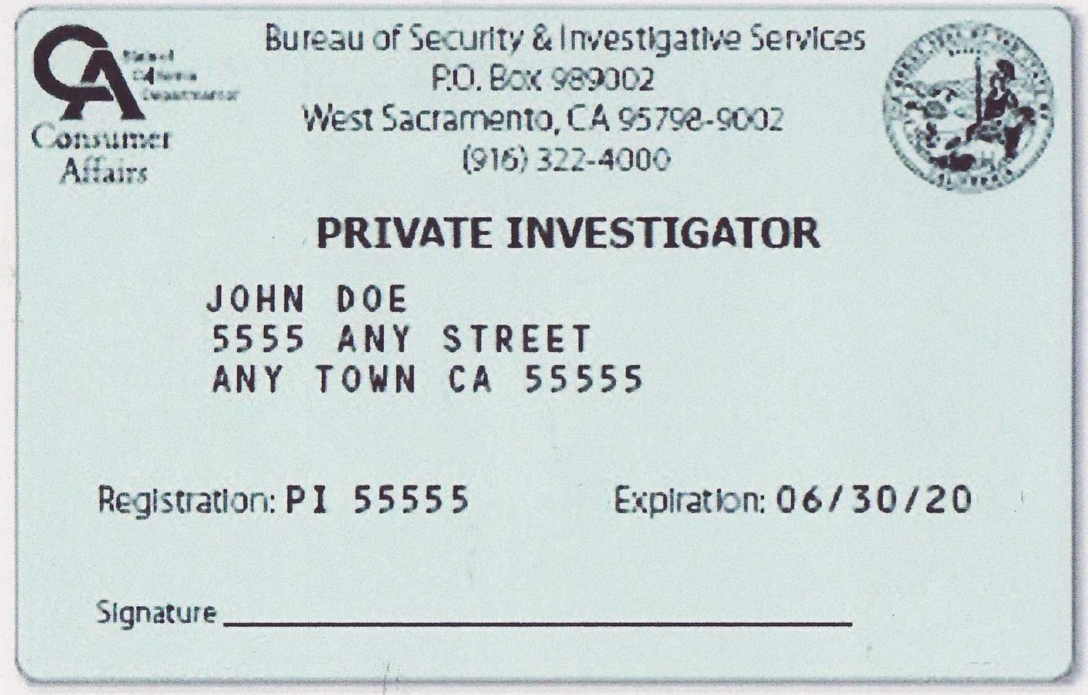 writing test license writing test license
